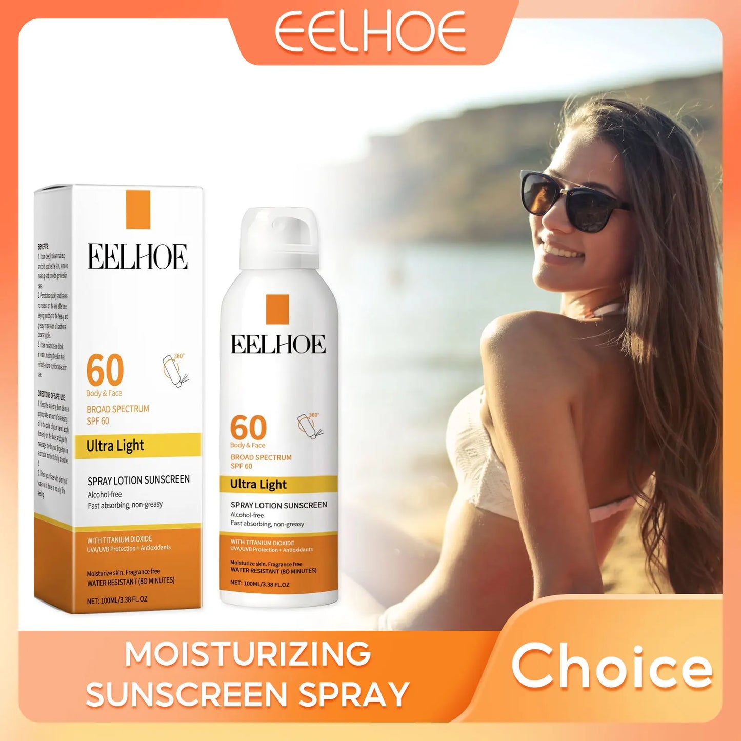 Waterproof Sunscreen Spray Spf50