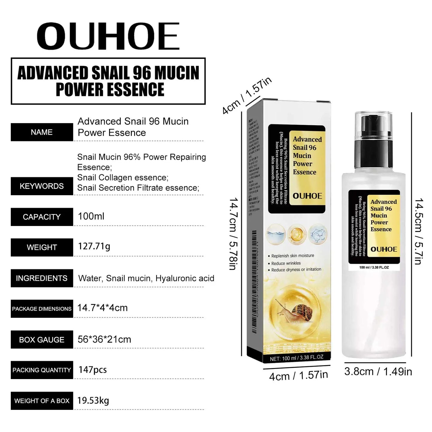 Snail Mucin Peptide Essence